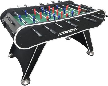 Foosball Table Soccer Arcade Games: Foosball Tables Adult Size for Home, Game Room, Bar - Competition Sized Football Table w/ 2 Balls, 2 Drink Holders