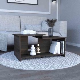 Wema 3 Coffee Table, Lower Open Shelf -Espresso