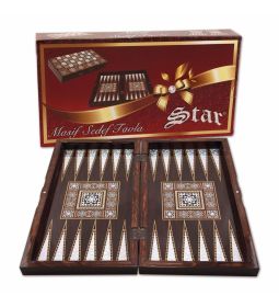 Star Solid Mother-of-Pearl Backgammon Board