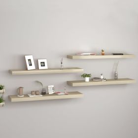 Floating Wall Shelves 4 pcs Oak 35.4"x9.3"x1.5" MDF