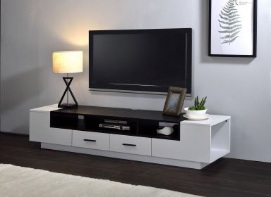 ACME Armour TV Stand, White & Black 91275