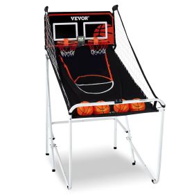 VEVOR Foldable Basketball Arcade Game, 2 Player Indoor Basketball Game, Home Dual Shot Sport with 4 Balls, 8 Game Modes, LCD Electronic Scoreboard