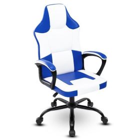 Video Game Chair for Adults, Gaming Chair Office Chair with Handrail, Adjustable Height Gamer Chair for Kids, Comfortable Computer Chair with Wheels