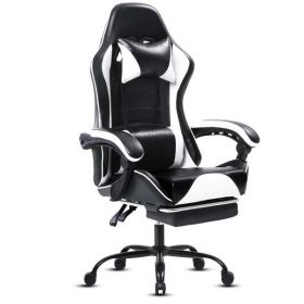 Gaming Chair, Ergonomic Video Game Chair for Adults, Adjustable Height Pu Leather Gamer Chair Office Desk Chair, Computer Chair with Wheels