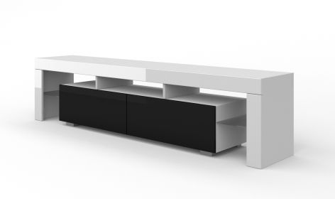 PANAMA 190 TV STAND / 74,80 in white matt / black gloss