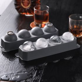 1pc Round Ice Cube Trays, Ice Ball Cube Mold Trays, Ice Making Trays For Home (Color: GRAY)