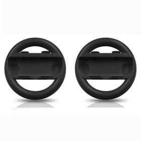 For NintendoSwitch Accessories Racing Steering Wheel Handle Grips Joycon Caps for Nintendo Switch NS Gamepad Racing Simulator (Color: 2 Pcs Black)