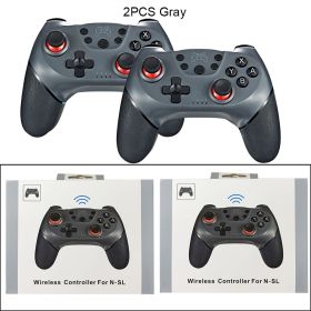 Compatible Nintendo Switch Controller Wireless Bluetooth Gamepads For Nintendo Switch Pro OLED Console Control Joystick (Color: 2PC Gray With  BOX, Ships From: China)