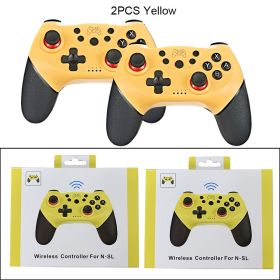 Compatible Nintendo Switch Controller Wireless Bluetooth Gamepads For Nintendo Switch Pro OLED Console Control Joystick (Color: 2PC Yellow With  BOX, Ships From: China)