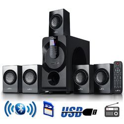 beFree Sound 5.1 Channel Surround Sound Bluetooth Speaker System in Black (SKU: BFS460)