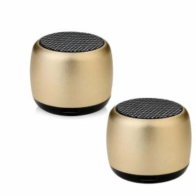 Little Wonder Solo Stereo Multi Connect Bluetooth Speaker 2/Pak (Color: GOLD)